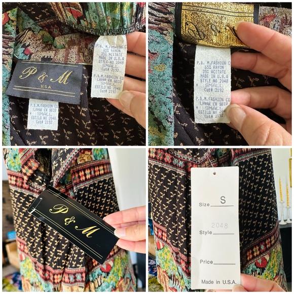 Vintage 80’s Castle Print High Waist Shorts Set - Picture 15 of 15